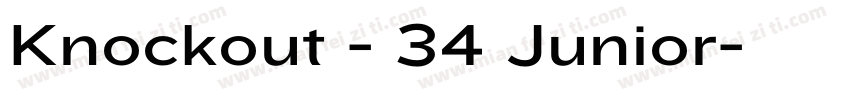 Knockout - 34 Junior字体转换